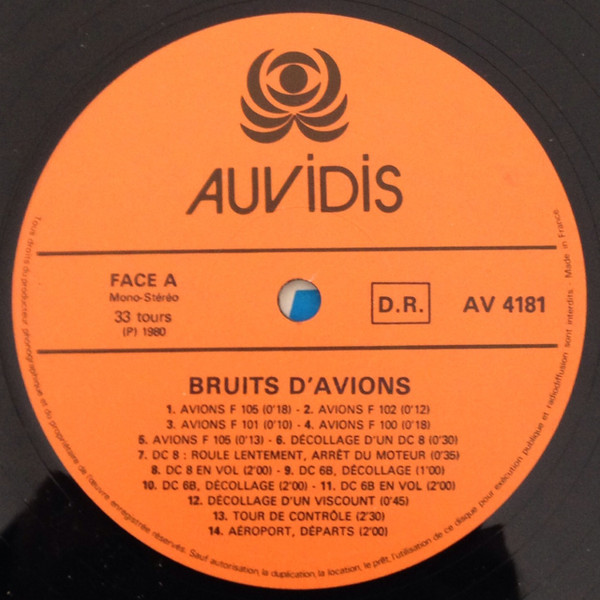 No Artist - Bruits D'Avions | Auvidis (AV 4181) - 3