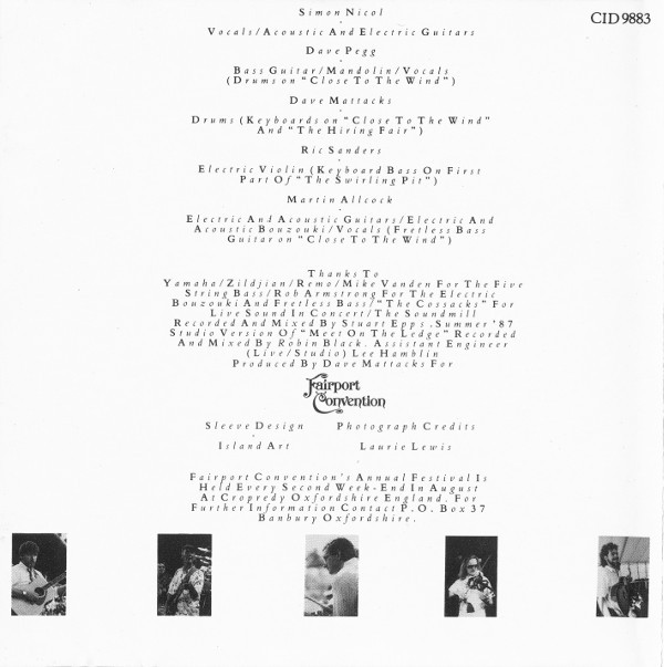 Fairport Convention - In Real Time (Live '87) | Island Records (CID 9883) - 2