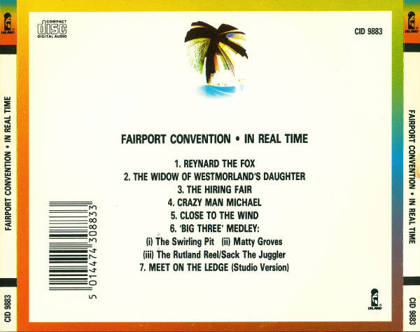 Fairport Convention - In Real Time (Live '87) | Island Records (CID 9883) - 3