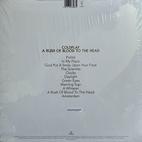 Coldplay - A Rush Of Blood To The Head | Parlophone (5021732630872) - 2 Coldplay - A Rush Of Blood To The Head | Parlophone (5021732630872) - 2