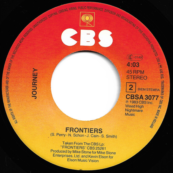 Journey - Separate Ways (Worlds Apart) | CBS (CBSA 3077) - 4