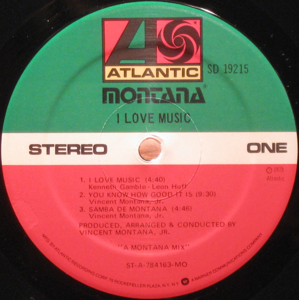 Montana - I Love Music | Atlantic (SD 19215) - 3