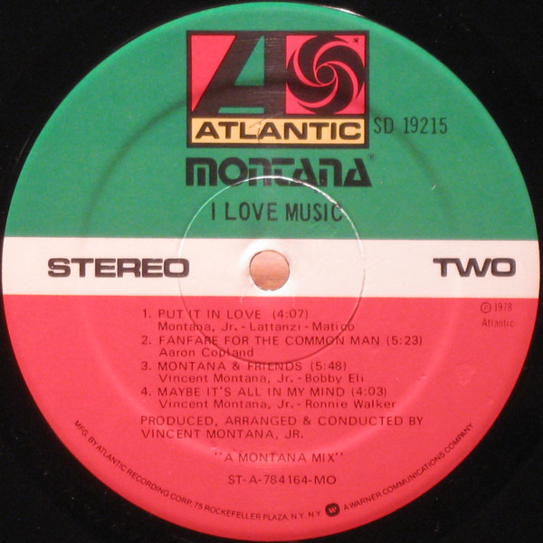 Montana - I Love Music | Atlantic (SD 19215) - 4