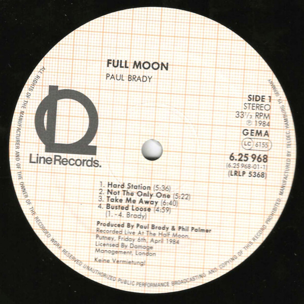 Paul Brady - Full Moon | Line Records (6.25968) - 3 Paul Brady - Full Moon | Line Records (6.25968) - 3
