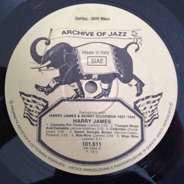 Harry James / Benny Goodman - Swingtime With Harry James & Benny Goodman 1937-1942 | Archive Of Jazz (101.611) - 3