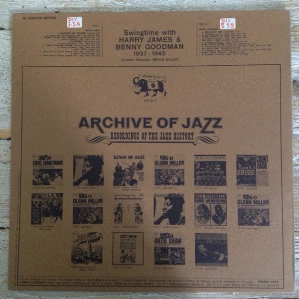 Harry James / Benny Goodman - Swingtime With Harry James & Benny Goodman 1937-1942 | Archive Of Jazz (101.611) - 2