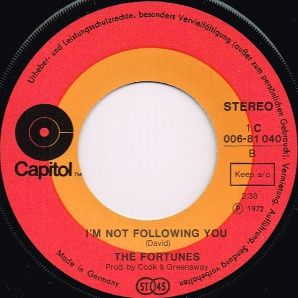 The Fortunes - Storm In A Teacup | Capitol Records (1C 006-81 040) - 3