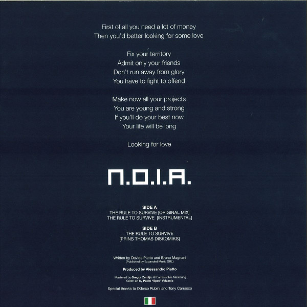 N.O.I.A. - The Rule To Survive - 31th Anniversary | N.O.I.A. Records (NEXIT001) - 2 N.O.I.A. - The Rule To Survive - 31th Anniversary | N.O.I.A. Records (NEXIT001) - 2