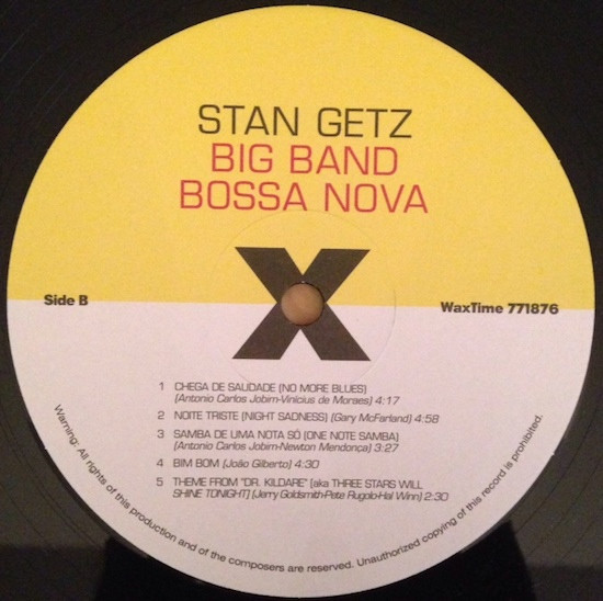 Stan Getz - Big Band Bossa Nova | WaxTime (771876) - 3 Stan Getz - Big Band Bossa Nova | WaxTime (771876) - 3