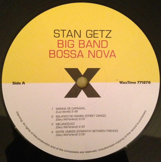 Stan Getz - Big Band Bossa Nova | WaxTime (771876) - 2 Stan Getz - Big Band Bossa Nova | WaxTime (771876) - 2