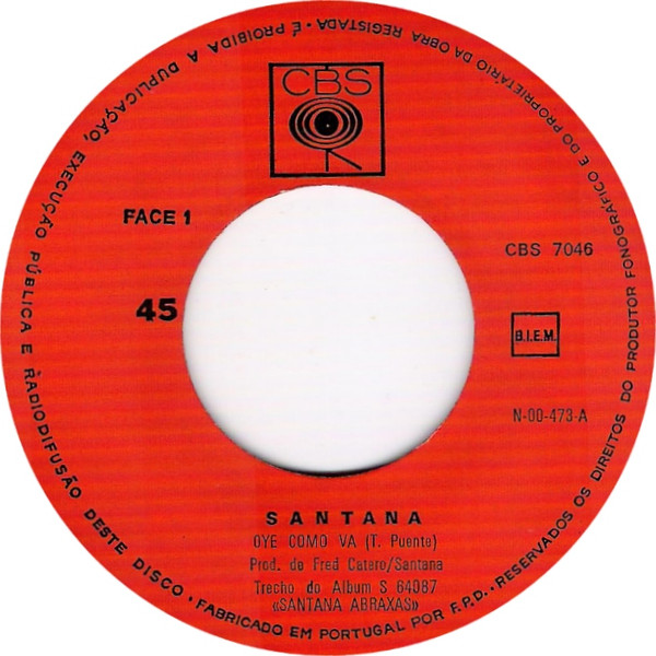Santana - Oye Como Va / Samba Pa Ti | CBS (CBS 7046) - 3