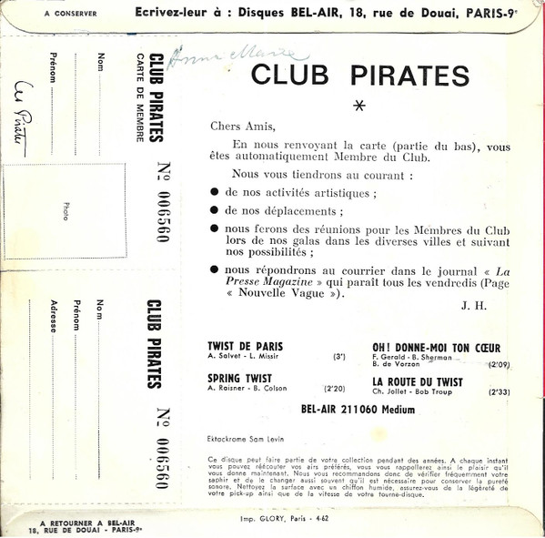 Les Pirates Avec Dany Logan - Twist De Paris | Bel Air (211060) - 2