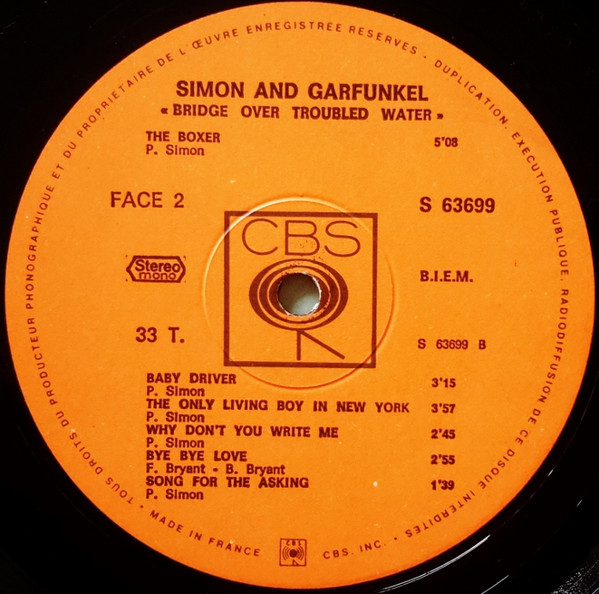 Simon & Garfunkel - Bridge Over Troubled Water | CBS (S 63699) - 4 Simon & Garfunkel - Bridge Over Troubled Water | CBS (S 63699) - 4