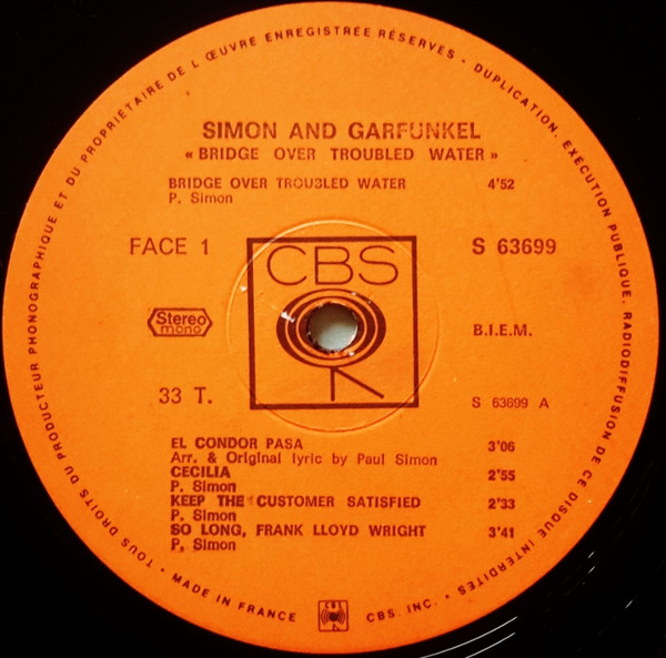 Simon & Garfunkel - Bridge Over Troubled Water | CBS (S 63699) - 3 Simon & Garfunkel - Bridge Over Troubled Water | CBS (S 63699) - 3