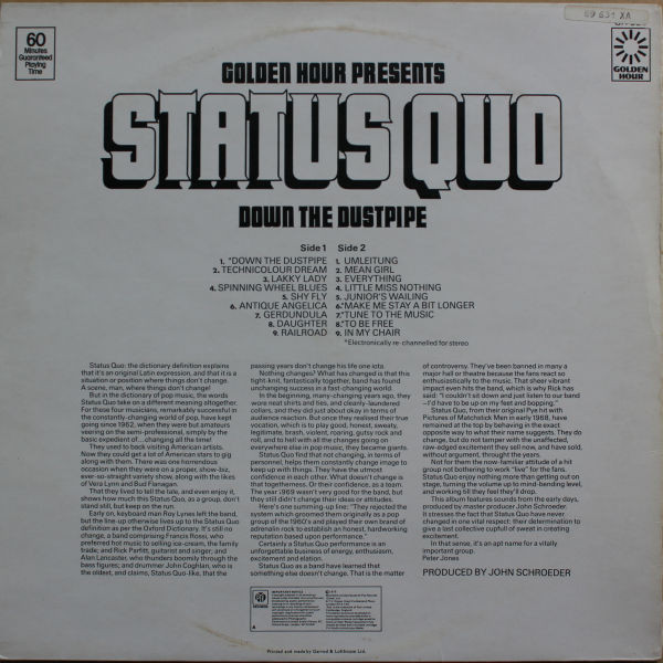 Status Quo - Status Quo - Down The Dustpipe | Golden Hour (GH 604) - 2 Status Quo - Status Quo - Down The Dustpipe | Golden Hour (GH 604) - 2