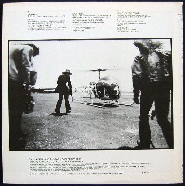 Randy California - Kapt. Kopter And The (Fabulous) Twirly Birds | Epic (E 31755) - 2