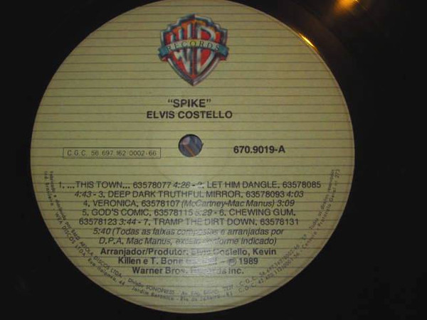 Elvis Costello - Spike | Warner Bros. Records (670-9019) - 2