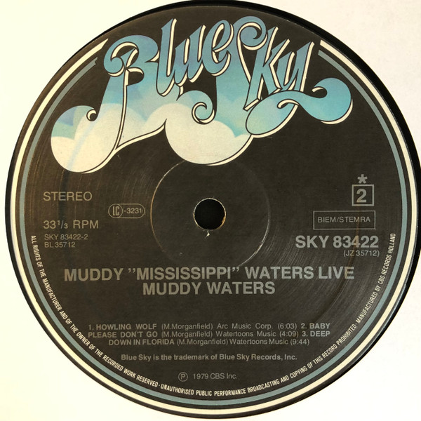 Muddy Waters - Muddy "Mississippi" Waters Live | Blue Sky (SKY 83422) - 4