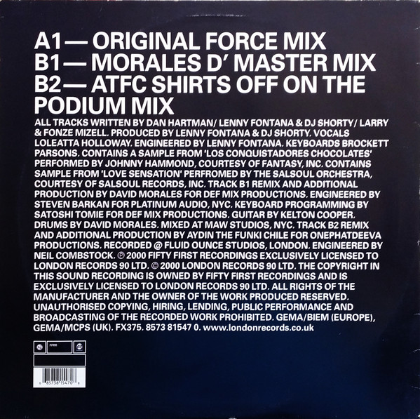 Lenny Fontana & DJ Shorty - Chocolate Sensation | FFRR (FX375) - 2