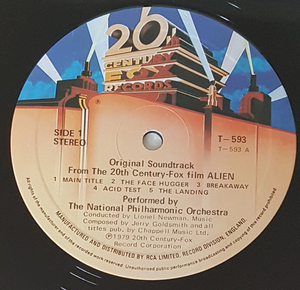 Jerry Goldsmith - Alien (Original Soundtrack From The Twentieth Century-Fox Film) ‎ | 20th Century Records (T-593) - 3