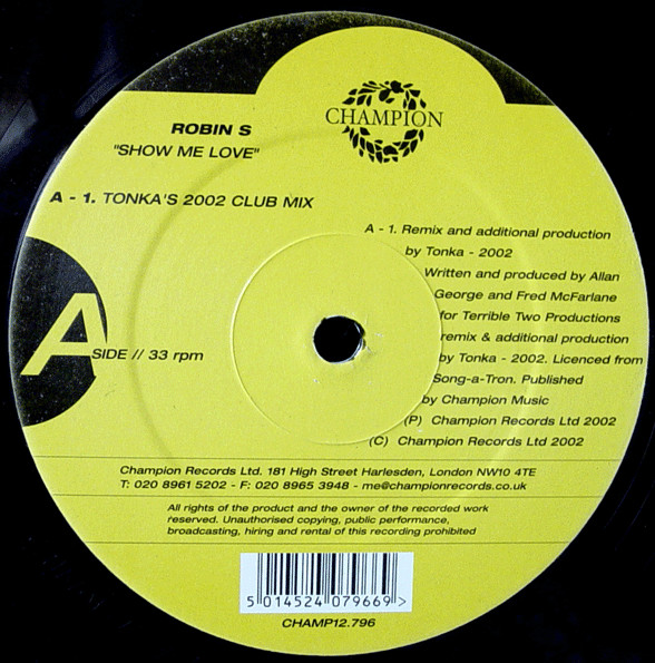 Robin S. - Show Me Love (2002 Remixes) | Champion (CHAMP12.796) - 3