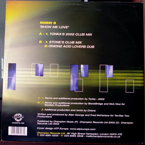 Robin S. - Show Me Love (2002 Remixes) | Champion (CHAMP12.796) - 2