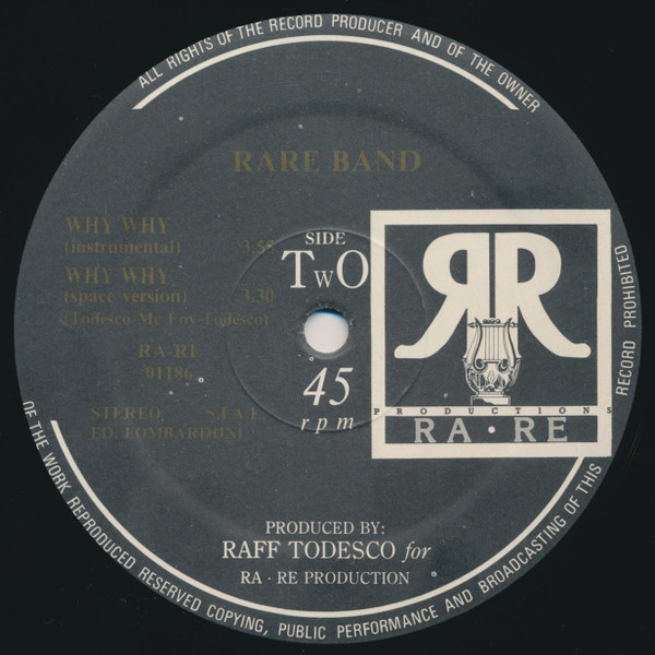 Rare Band - Why Why | RA - RE Productions (RA-RE 01186) - 4 Rare Band - Why Why | RA - RE Productions (RA-RE 01186) - 4