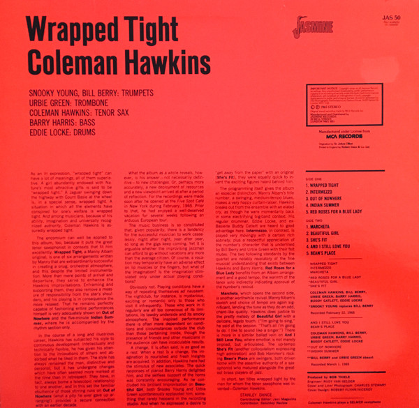 Coleman Hawkins - Wrapped Tight | Jasmine Records (JAS 50) - main Coleman Hawkins - Wrapped Tight | Jasmine Records (JAS 50) - main