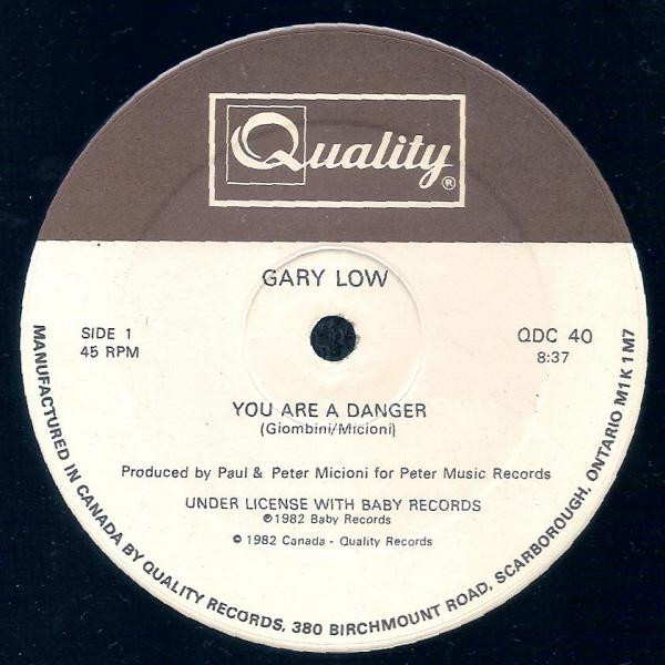 Gary Low - You Are A Danger (12") [Vinyl] | Quality (QDC 40) - 2