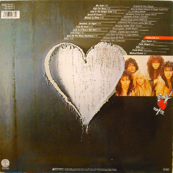 Warlock - True As Steel | Vertigo (830 237-1) - 2