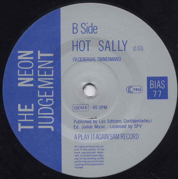 The Neon Judgement - Miss Brown / Hot Sally | Play It Again Sam Records (BIAS 77) - 4 The Neon Judgement - Miss Brown / Hot Sally | Play It Again Sam Records (BIAS 77) - 4