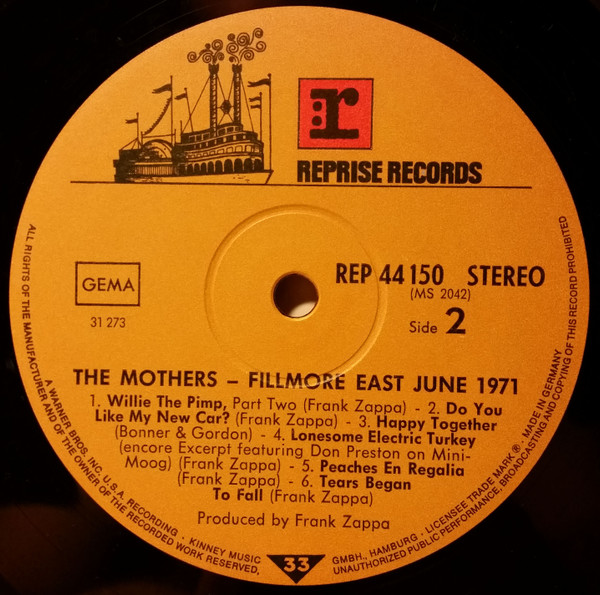 The Mothers - Fillmore East, June 1971 | Reprise Records (REP 44 150) - 4 The Mothers - Fillmore East, June 1971 | Reprise Records (REP 44 150) - 4