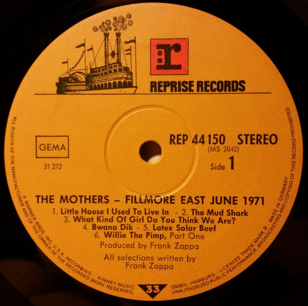 The Mothers - Fillmore East, June 1971 | Reprise Records (REP 44 150) - 3 The Mothers - Fillmore East, June 1971 | Reprise Records (REP 44 150) - 3