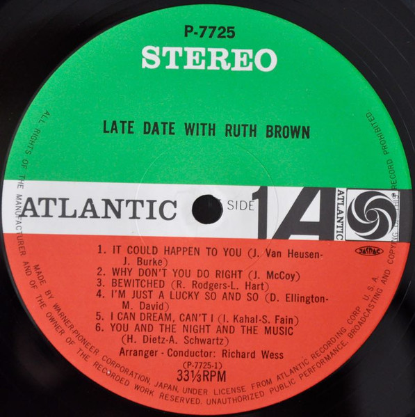 Ruth Brown - Late Date With Ruth Brown | Atlantic (P-7725) - 3