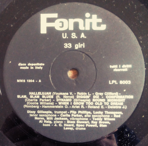 Charlie Parker , Dizzy Gillespie , Miles Davis - The Bop | Fonit U.S.A. (LPI 8003) - 3 Charlie Parker , Dizzy Gillespie , Miles Davis - The Bop | Fonit U.S.A. (LPI 8003) - 3