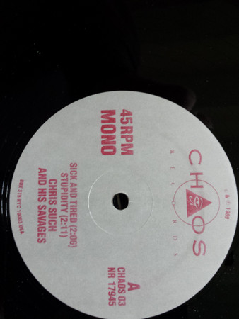 Chris Such And His Savages - Chris Such And His Savages | Chaos Records (Chaos 3) - 4