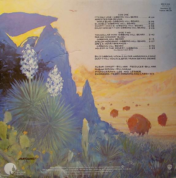 ZZ Top - Tejas | Warner Bros. Records (WB 56605) - 2 ZZ Top - Tejas | Warner Bros. Records (WB 56605) - 2