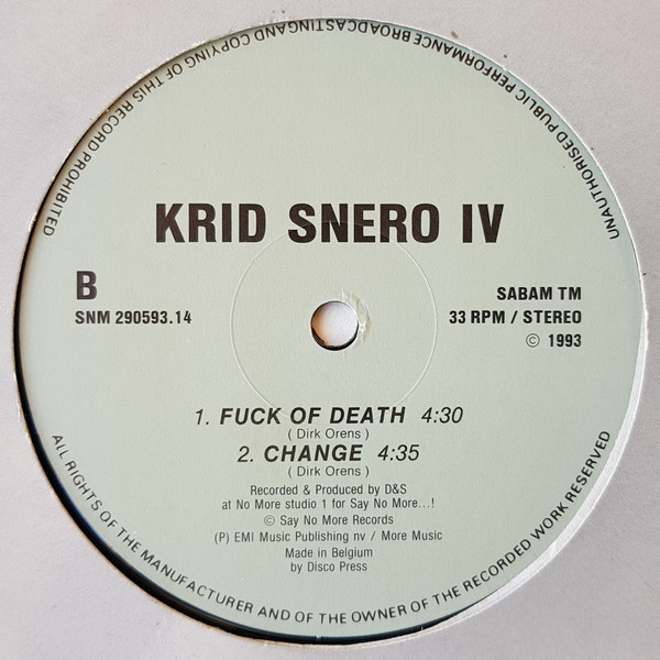 Krid Snero - IV | Say No More (SNM 290593.14) - 3 Krid Snero - IV | Say No More (SNM 290593.14) - 3