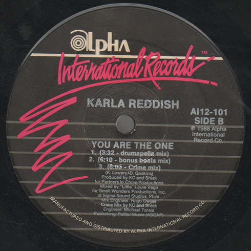 Karla Reddish - You Are The One | Alpha International Records (AI12-101) - main