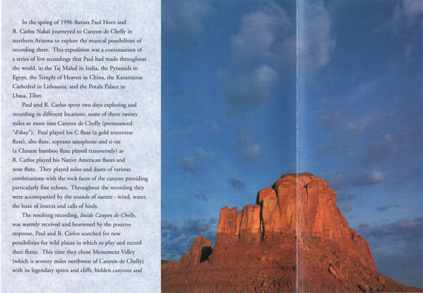 Paul Horn & R. Carlos Nakai - Inside Monument Valley | Canyon Records (CD-7020) - 4