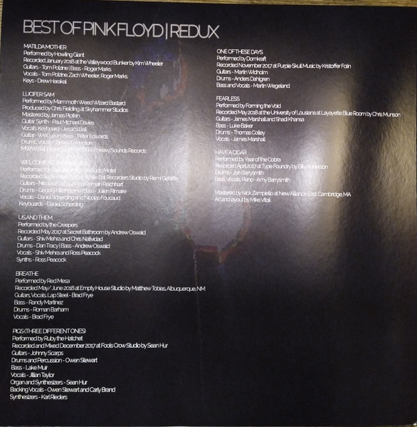 Various - Best Of Pink Floyd | Redux | Magnetic Eye Records (MER061) - 3