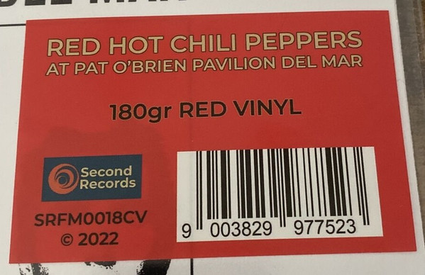 Red Hot Chili Peppers - Live At Pat O'Brien Pavilion Del Mar | Second Records (SRFM0018CV) - 3