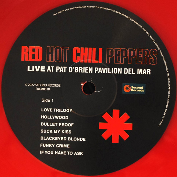 Red Hot Chili Peppers - Live At Pat O'Brien Pavilion Del Mar | Second Records (SRFM0018CV) - 4