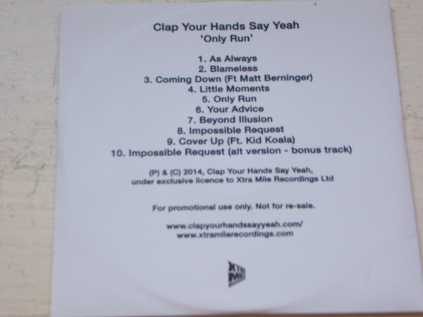 Clap Your Hands Say Yeah - Only Run | Xtra Mile Recordings (none) - 2