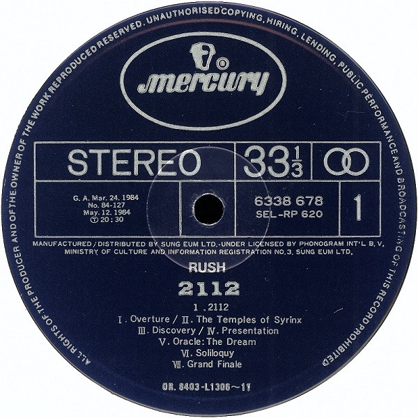 Rush - 2112 | Mercury (6338 678) - 3 Rush - 2112 | Mercury (6338 678) - 3