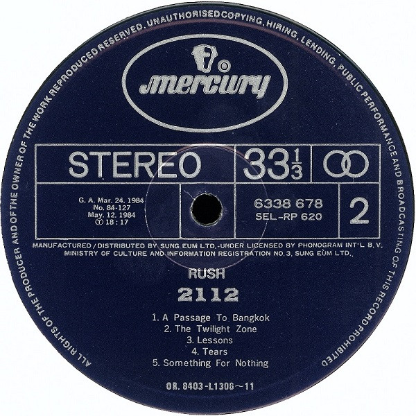 Rush - 2112 | Mercury (6338 678) - 4 Rush - 2112 | Mercury (6338 678) - 4