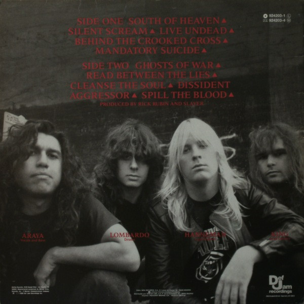 Slayer - South Of Heaven | Def Jam Recordings (924203-1) - 2