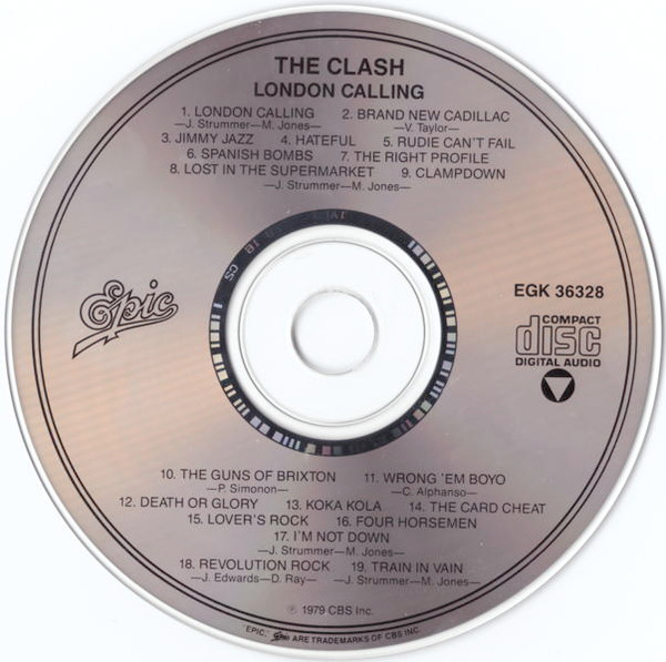 The Clash - London Calling [CD - US Ed. - Reissue - Epic EGK 36328 - Mint] Punk Rock | Epic (EGK 36328) - 4