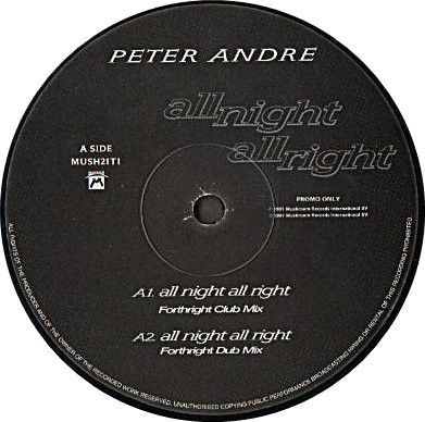 Peter Andre Feat. Coolio - All Night All Right | Mushroom (MUSH21T1) - 2