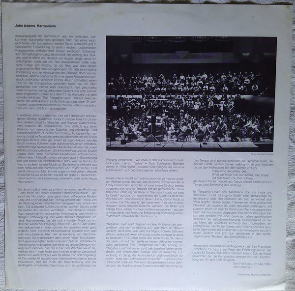 John Adams - San Francisco Symphony And San Francisco Symphony Chorus , Edo De Waart - Harmonium | ECM New Series (ECM 1277) - 4 John Adams - San Francisco Symphony And San Francisco Symphony Chorus , Edo De Waart - Harmonium | ECM New Series (ECM 1277) - 4